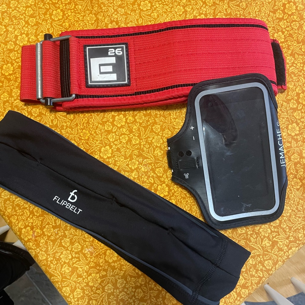 Lifting belt, flip running belt, running arm band